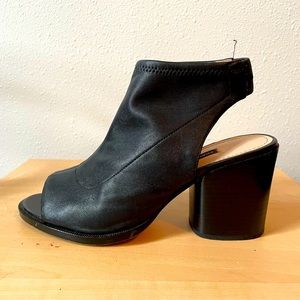 Black block heel shoes by French Connection. Good quality, lightly worn, leather